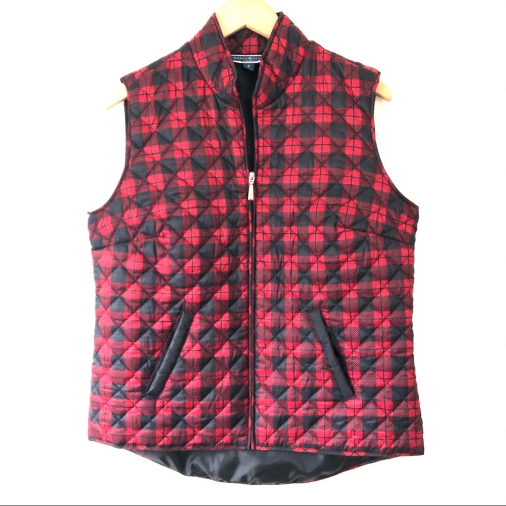 SOLD! Karen Scott M/L Plaid Quilted Vest - Picture 2 of 7